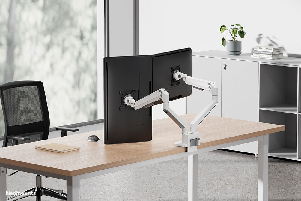 Neomounts DS70-250WH2 Brazo de monitor 17-32" - resorte de gas - Topfix - Tope-a-180°